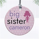 Big/Baby Brother & Sister Personalized Ornament - 12414