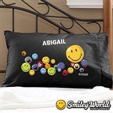 SmileyWorld® Personalized Black Pillowcase - 12465