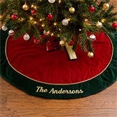 Velvet Splendor Embroidered Tree Skirt - 12481