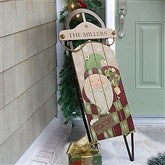 Vintage Santa Personalized Holiday Sled - 12499