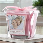 Sweetheart Personalized Photo Scented Glass Candle-Lavender & Linen - 12518-P