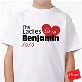 The Ladies Love Me Personalized Youth T-Shirt - 12521-YT