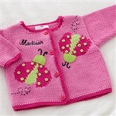 Ladybug Love Embroidered Handknit Sweater - 12572-S