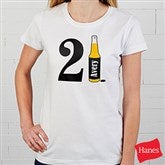 21st Birthday Personalized White Fitted Tee - 12586-FTW