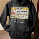 Driver's License Personalized Birthday Black Hooded Sweatshirt - 12587-BS