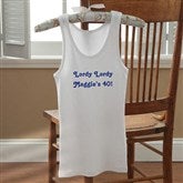 Birthday Greetings Personalized White Tank - 12599-WTT