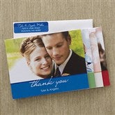 Wedding Thank You Photo Note Cards & Envelopes - 12602