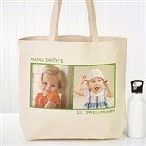Picture Perfect Personalized Canvas Tote-2 Photos - 12734-2