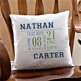 Baby's Big Day Personalized Keepsake Pillow - 12787