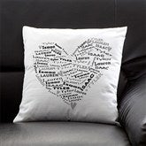 Her Heart of Love Personalized Keepsake Pillow - 12878