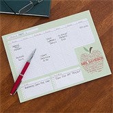 Teacher's Apple Scroll Personalized Desk Pad-Small - 12928-S