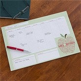 Teacher's Apple Scroll Personalized Desk Pad- Large - 12928-L