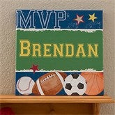 Ready, Set, Score Personalized Canvas Art - Name - 12971