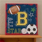 Ready, Set, Score Personalized Canvas Art - Initial - 12971-A