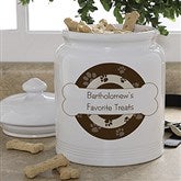 Throw Me A Bone Personalized Treat Jar - 13348