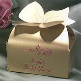 Bow Top Favor Boxes - Small Gold - 1659D-SG