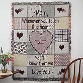 Her Special Touch Embroidered Tapestry Afghan - Mom - 1740D-M