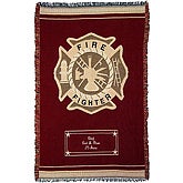 Heroes Tapestry Afghan -  Firefighter - 1824D-F
