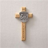 Communion Pewter Engraved Cross - Boy - 2037-B