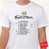 Top 10 Golfers© White Adult T-Shirt - 2120T