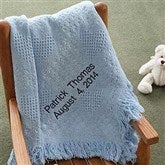 Embroidered Sweet Dreams Baby Blanket - Sky Blue - 2618-B