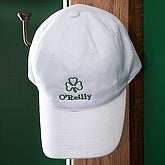Custom Embroidered Shamrock Hat - White - 3368-W
