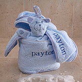 Personalized Terry Bath Set - Blue - 3503-B