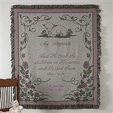 My Baptism© Personalized Afghan - Pink - 3642-P