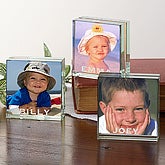 Personalized Mini Glass Photo Blocks - 3671