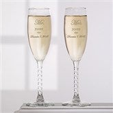 Mr. and Mrs. Collection Personalized Flute Set - 3706