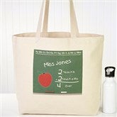 Chalkboard Teacher Personalized Tote Bag - 4041
