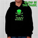 Glow-in-the-Dark Skull©- Hooded Sweatshirt - 4283-S