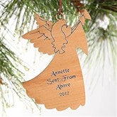 Wood Angel Ornament - 4374