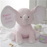 Embroidered Jumbo  Plush Elephant - Pink - 4428-P