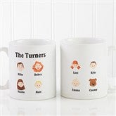 Our Family Characters Personalized Coffee Mug - 4598