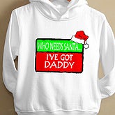 Who Needs Santa Toddler Hooded Sweatshirt - 4660-THS