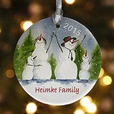 Snow Family Personalized Ornament - 4687