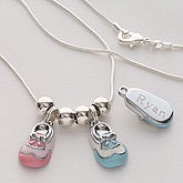 Engraved Baby Bootie Necklace - 4792D-N