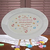 All Our Hearts© Personalized Porcelain Platter - 4796
