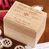 Recipe For Love Wood Personalized Bamboo Recipe Box - 4803-B