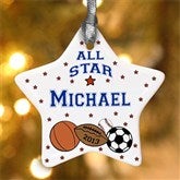 All Star Sports© Personalized Ornament - 4855