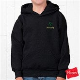 Shamrock Black Hooded Sweatshirt - Youth - 5154-Y
