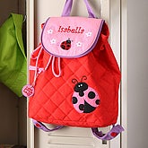 Ladybug Embroidered Backpack - 5301-L