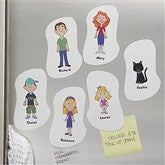 Family Character Collection Personalized Magnets - 5372