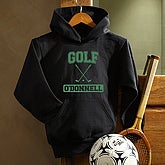 13 Sports© Black Hooded Sweatshirt - Adult - 5473-A