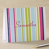 Preppy Stripe Personalized Notecards & Envelopes - 5654-N