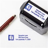 Preppy Stripe Rubber Address Stamper - 5654-S
