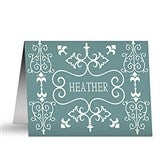 Damask Personalized Note Cards - 5754-N