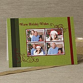 Happy Holidays Photo Cards & Envelopes - Four Photos - 6054-C4