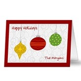 Ornament Greetings Personalized Christmas Cards - 6158-C